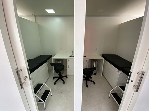divulgação - Carreta é equipada com quatro consultórios odontológicos e dois consultórios médicos completos divulgação - Carreta é equipada com quatro consultórios odontológicos e dois consultórios médicos completos