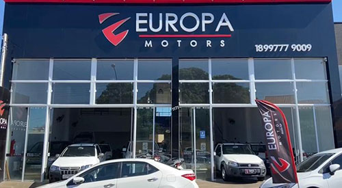 divulgação - Europa Motors está localizada na Avenida Otto Ribeiro, 1171 divulgação - Europa Motors está localizada na Avenida Otto Ribeiro, 1171