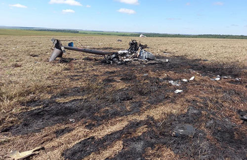 divulgação - O helicóptero carregado com cocaína explodiu divulgação - O helicóptero carregado com cocaína explodiu