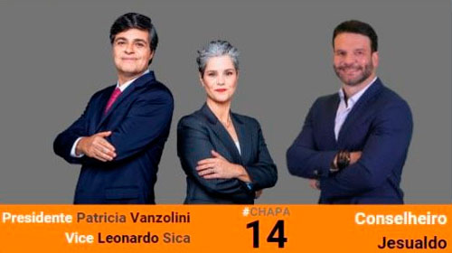 Divulgação - Jesualdo fez campanha com a Chapa 14, da presidente eleita Patricia Vanzolini - Foto: Divulgação Divulgação - Jesualdo fez campanha com a Chapa 14, da presidente eleita Patricia Vanzolini - Foto: Divulgação