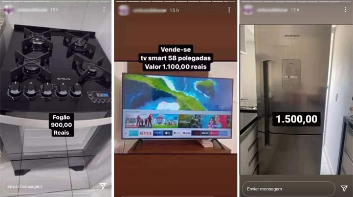Divulgação - Produtos falsos que foram oferecidos por valores baixos Divulgação - Produtos falsos que foram oferecidos por valores baixos
