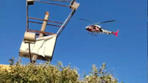 Divulgação - Helicóptero Águia deu apoio para equipe da PM na busca pelos suspeitos - Foto: Divulgação