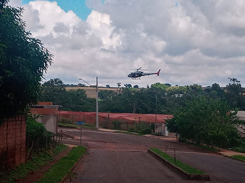 Divulgação - Helicóptero Águia na cidade de Maracaí