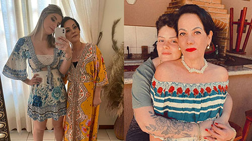 Divulgação - Nara com suas filhas Divulgação - Nara com suas filhas