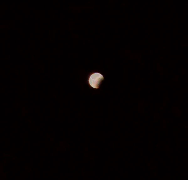 Lorena de Souza - Eclipse Lunar 'Lua de Sangue' registrada por smartphone - Foto: Lorena de Souza Machado