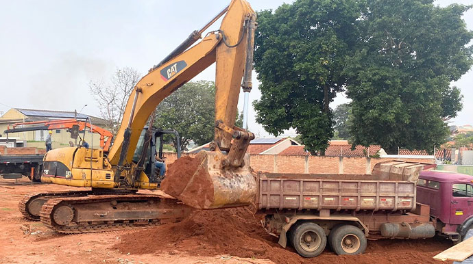 Divulgação - Obras de terraplanagem no Jardim Europa Residencial - Foto: Divulgação/ASN