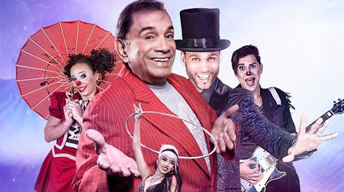 Divulgação - Dedé Santana e artistas do Illusion Circus - Foto: Divulgação Divulgação - Dedé Santana e artistas do Illusion Circus - Foto: Divulgação