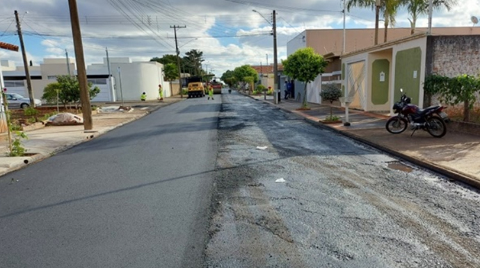 Divulgação - Trabalho foi realizado na rua Osmar Luchini - Foto: Divulgação Divulgação - Trabalho foi realizado na rua Osmar Luchini - Foto: Divulgação
