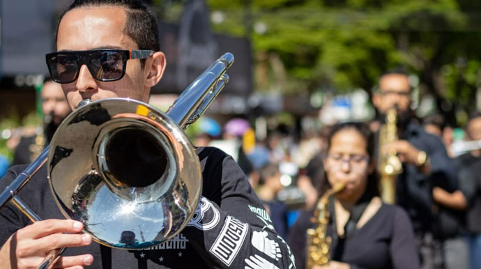 Divulgação - Banda Municipal durante desfile em Assis - Foto: Assessoria PMA