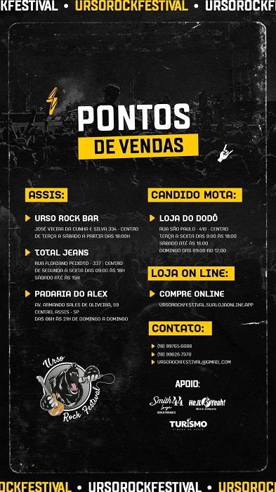 Garanta seu convite nos pontos de vendas Garanta seu convite nos pontos de vendas