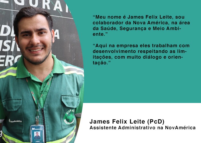 Divulgação - Colaborador James (PcD) - Foto: Divulgação NovAmérica Divulgação - Colaborador James (PcD) - Foto: Divulgação NovAmérica