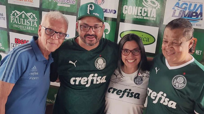 Divulgação - Torcedores puderam almoçar com os ídolos do Palmeiras - Foto: redes sociais