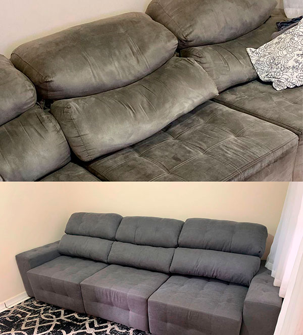 Divulgação - Antes e depois dos estofados reformados pela Odipa - Foto: Divulgação Divulgação - Antes e depois dos estofados reformados pela Odipa - Foto: Divulgação