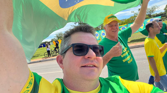 Divulgação - Guilherme a caminho das manifestações no Distrito Federal - Foto: Divulgação Divulgação - Guilherme a caminho das manifestações no Distrito Federal - Foto: Divulgação