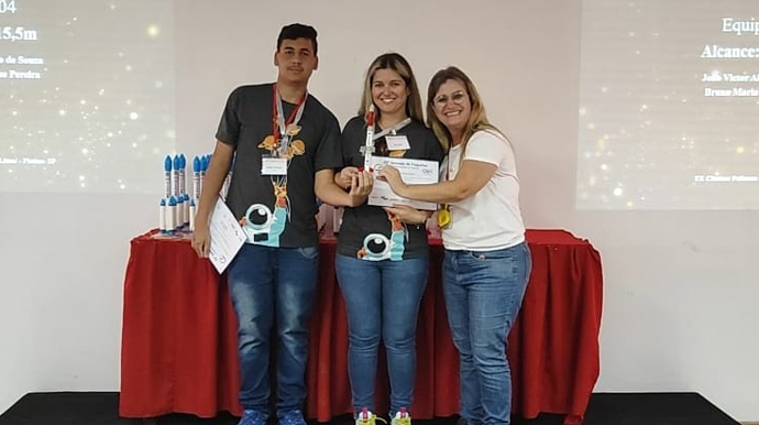 Divulgação - Escola de Platina é vice-campeã da Mostra Brasileira de Foguetes 2022