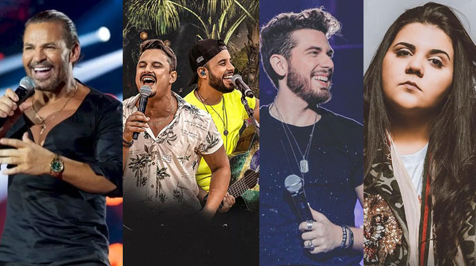Divulgação - Eduardo Costa, Clayton e Romário, Gustavo Mioto e Yasmim Santos - Foto: Divulgação/Internet Divulgação - Eduardo Costa, Clayton e Romário, Gustavo Mioto e Yasmim Santos - Foto: Divulgação/Internet