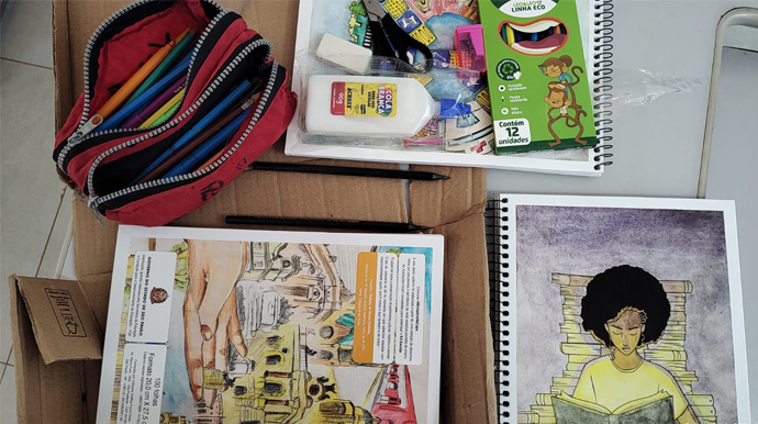 Portal AssisCity - Kit escolar completo foi encontrado no lixo em Assis - FOTO: Portal AssisCity